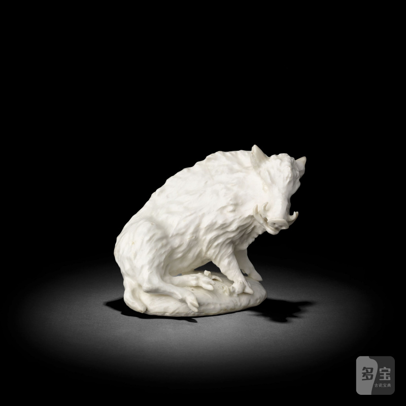 A Derby white 'Dry Edge' model of a Florentine Boar, circa 1752-54 - 图3